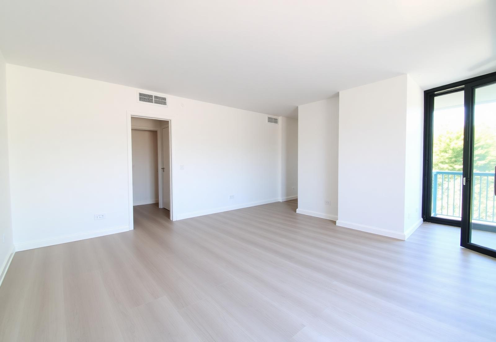 Freshly cleaned empty apartment interior ready for handover
